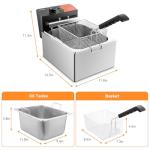 TANGME 10.35QT Electric Countertop Deep Fryer