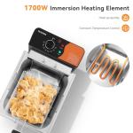 TANGME 10.35QT Electric Countertop Deep Fryer