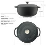 Mercer Culinary 6qt Matte Black Dutch Oven