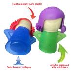 Angry Mama Microwave Cleaner only with Water and Vinegar Cleans your Kitchen Easily and Safe without Chemical Agent,Oligey Reusable Cute Steam Remover as Lovely Tool and Gift for Cooker Auto Cleaning