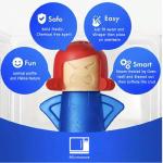 Angry Mama Microwave Cleaner only with Water and Vinegar Cleans your Kitchen Easily and Safe without Chemical Agent,Oligey Reusable Cute Steam Remover as Lovely Tool and Gift for Cooker Auto Cleaning