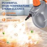 LABIGO Steam Cleaner, Pressurized Handheld 13pcs Multi-Purpose Natural Deep Cleaning Steamer, Portable Steamer for Cleaning Home, Grout, Kitchen, Car, Window, Upholstery, Bathroom and Clothes, Gray