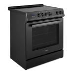 COSMO COS-ERD304K-BK 30 in. Stellar Collection 5.0 cu. ft. Electric Range with 4 Burner Glass Cooktop and Convection Oven in Matte Black