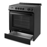 COSMO COS-ERD304K-BK 30 in. Stellar Collection 5.0 cu. ft. Electric Range with 4 Burner Glass Cooktop and Convection Oven in Matte Black