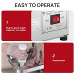 Commercial Meat Grinder #8, 0.6 HP Heavy Duty Industrial Stainless Steel Meat Mincer, Sausage Stuffer with 2 Blades, 2 Plates & 3 Sausage Tubes, Meat Grinder Machine for Commercial & Home Kitchen Use