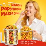 Hot Air Popper Popcorn Machine Maker | Fast Oil-Free Popcorn Maker Machine with On/Off Switch | Healthy Air Popcorn Machine for Family Movie Nights | Personal Popcorn Maker with Built-in Serving Bowl