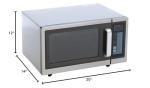 A-to-Z Supply Commercial Microwave with Digital Touch Pad Control, 1 Cubic Feet Interior, Stainless Steel, 1000 Watts, UL and NSF Approved
