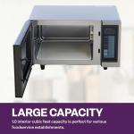 A-to-Z Supply Commercial Microwave with Digital Touch Pad Control, 1 Cubic Feet Interior, Stainless Steel, 1000 Watts, UL and NSF Approved