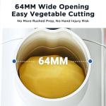 Electric Cheese Grater, Aobosi Electric Shredder Slicer Salad Grater Maker w/Large Chute for Whole Carrot,Vegetable,Potato, 3 Blades & Quiet Motor, Food Container,Built-in Storage