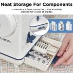 Electric Cheese Grater, Aobosi Electric Shredder Slicer Salad Grater Maker w/Large Chute for Whole Carrot,Vegetable,Potato, 3 Blades & Quiet Motor, Food Container,Built-in Storage