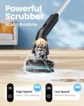 Topmako Electric Spin Scrubber, 2025 New Cordless Cleaning Brush for Home, IPX7 Waterproof Spin Scrubber with 7 Brush Heads, Adjustable Long Handle and 2 Rotating Speeds for Bathroom Tub Floor