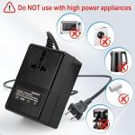 Voltage Transformer Power Converter (110V to 220V) Circuit Breaker Protection Voltage Conversion Protection, Suitable for Household, Travel, RV, Camping (Black -200w)