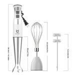UTALENT 3-in-1 Hand Blender with Whisk & Frother