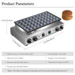 Mini Pancake Maker 50pcs Dutch Pancake Maker 1900W Mini Pancakes Maker Machine Commercial Electric Dutch Pancakes Maker, Non-stick hotcakes Maker for Restaurant