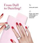 CONNOISSEURS Premium Edition Extra Large Polishing Cloth for Silver Jewelry - Ultrasoft Fabric with Anti-Tarnish Formula - 14x14 Inches