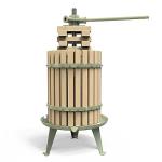 EJWOX 4.75 Gallon Green Fruit and Wine Press, Manual Cider Juice Maker with Solid Beech Wood Basket & Heavy-Duty Stand for Apples, Grapes, Berries