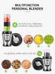 Portable Personal Blender with Travel Bottles and Jar