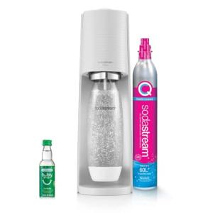SodaStream Terra Sparkling Water Maker (White) with CO2, DWS Bottle and Bubly Drop
