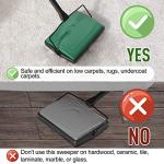 Yocada Carpet Sweeper Cleaner for Home Office Low Carpets Rugs Undercoat Carpets Pet Hair Dust Scraps Paper Small Rubbish Cleaning with a Brush Green