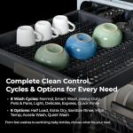 Kenmore Elite 24" Built-in Stainless Steel Tub Dishwasher TotalFlex 3rd, SmartWash, UltraWash, TurboDry, MoreSpace Plus Adjustable Rack, Energy Star Certified, Black