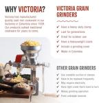 Victoria Manual Cast Iron Grain Mill with Low Hopper, Premium Corn-Grinding Mill and Grain Grinder, Made in Colombia