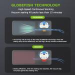 Bonsenkitchen Vacuum Sealer Machine, Stainless Steel Food Sealer Vacuum Sealers with 100 Bags & 1 Roll, 5 Food Vacuum Modes, Built-in Cutter & Bag Storage, Black