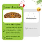 LkNNYY8 Rustic Herb Drying Rack Hanging,Wooden Tree of Life Dried Herb Flowers Rack Wall Art,Home Kitchen Witch Decor Wall Flowers Grass Gift,with 11 Hooks and 25 Gift Cards & 40 Inch Twine