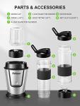 Portable Personal Blender with Travel Bottles and Jar