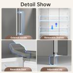 Upstreman 21.2 Cu.Ft. Convertible Upright Freezer, Large Capacity, Energy Star, Frost Free, Digital Touch Control Panel, Stainless-UF212