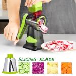 Dachenus Cheese Grater Rotary Cheese Grater,Versatile Cheese Shredder,Blades for Shredding, Grating, Slicing,Cheese Shredder with Suction Base and Cleaning Brush Kitchen Gift (green)