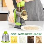 Dachenus Cheese Grater Rotary Cheese Grater,Versatile Cheese Shredder,Blades for Shredding, Grating, Slicing,Cheese Shredder with Suction Base and Cleaning Brush Kitchen Gift (green)