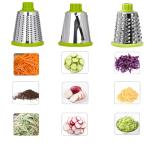 Dachenus Cheese Grater Rotary Cheese Grater,Versatile Cheese Shredder,Blades for Shredding, Grating, Slicing,Cheese Shredder with Suction Base and Cleaning Brush Kitchen Gift (green)