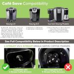 Perfect Pod 1-Stream Cafe Save Reusable K Cup Pod Coffee Filters - Refillable Coffee Pod Capsules with Built-In, Integrated Mesh Strainer for use with Keurig & Select Single Cup Coffee Makers, 4-Pack