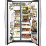 GE 36" Side by Side Refrigerator with LED Lighting
