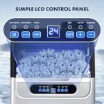 Zomagas 100LBS/24H Commercial Ice Maker Machine, Dual Water Inlet Under Counter or Freestanding Ice Machine, 36 Cubes/Cycle with 22LBS Storage for Home, Bar, Restaurant, Coffee Shop