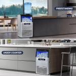 Zomagas 100LBS/24H Commercial Ice Maker Machine, Dual Water Inlet Under Counter or Freestanding Ice Machine, 36 Cubes/Cycle with 22LBS Storage for Home, Bar, Restaurant, Coffee Shop