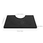 MRbrew Beer Drip Tray, Non-Slip PVC Kegerator Surface Mount Drip Tray Mat, Beverage Bar with Draft Beer Tower Flange Cutout