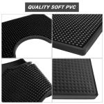 MRbrew Beer Drip Tray, Non-Slip PVC Kegerator Surface Mount Drip Tray Mat, Beverage Bar with Draft Beer Tower Flange Cutout