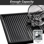 MRbrew Beer Drip Tray, Non-Slip PVC Kegerator Surface Mount Drip Tray Mat, Beverage Bar with Draft Beer Tower Flange Cutout