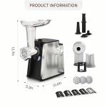 Electric Meat Grinder 2800W Sausage Stuffer Maker 4-In-1 Vegetable Shredder With 3 Slice, Shred Blades,5 Blades,Sausage Stuffer,Kubbe Kit For Home Kitchen Use