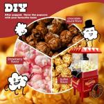 GVAKMM Popcorn Machine, Hot Air Popcorn Maker Kit Gift Box, Portable Home Popcorn Popper Machine, 10-Cup,Oil-Free,Retro Style,Compact and Cute (red/gold)