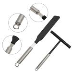 2PCS Crepe Spreader and Spatula Set, Crepe Pan Maker Batter Spreader Spatula Cake Turner Kitchen Utensils Stainless Steel Crepe Spreader Tool