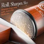 Rolling Knife Sharpener Kit – Kitchen Knife Sharpener with Diamond Roller – Magnetic Knife Sharpening Kit with 15° & 20° Base – Afilador de Cuchillos – Manual Sharpener Tool for Chef Use