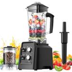 PSIIDAN Blender, 68Oz. Countertop Blenders with 20Oz. Grinder, 28000 RPM Kitchen Blender for Smoothies, Ice Crushing, Frozen Fruits, Self-Cleaning, Speed Adjustable, Black