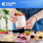 Collier Kitchen Automatic Yogurt Maker Machine – 8 Glass Jars, Digital Timer & Temperature Control, Auto Shut-Off | Stainless Steel Greek Yogurt Machine for Homemade Healthy Probiotic Snacks
