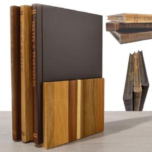 Cutting Boards That Look Like Books,Book Cutting Board Set 100% Acacia Wood Set of 3 Decorative and Functional Cutting Boards Non-slip Easy to Clean with Stand–Unique Gift for Book Lovers and Chefs