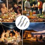 3PCS Kitchen Knife Set, Japanese Chef Knife Set with S35VN Powder Steel Core, Resin & Wood Handle, Ultra Sharp Knives Set for Meat, Vegetables, Fruits Ideal Gift