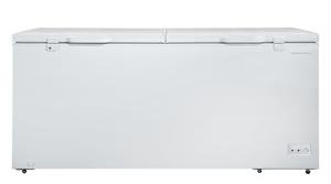 Hamilton Beach HBFRF2129 21 cu ft Double Door LID Garage-Ready Chest Freezer-White, Vinyl-Coated Baskets, Space-Saving Flat Back, Stay-Open, Front-Access Drain, for Storage, Hunting, Large Family