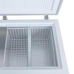 Hamilton Beach HBFRF2129 21 cu ft Double Door LID Garage-Ready Chest Freezer-White, Vinyl-Coated Baskets, Space-Saving Flat Back, Stay-Open, Front-Access Drain, for Storage, Hunting, Large Family