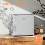 HOMCOM Mini Freezer Countertop, 1.1 Cu.Ft Compact Upright Freezer with Removable Shelves, Reversible Door for Home, Dorm, Apartment and Office, Gray